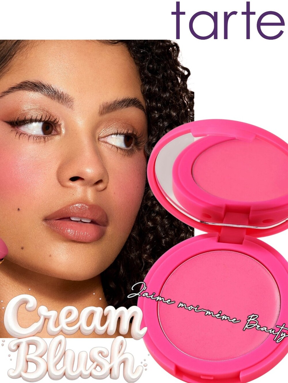Tarte Maracuja Juicy Cream Blush in Big Ego -Hot Pink